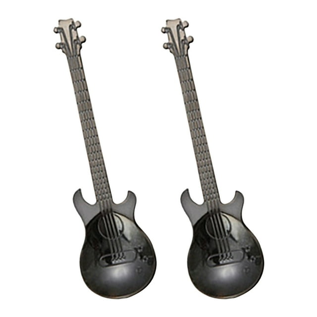 Cuchara de acero inoxidable Cuchara para guitarra Cuchara para revolver café Cuchara para barra de hielo Cuchara para barra de música Cuchara para taza Cuchara Wmkox8yii FHAKJF467