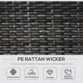 thumbnail image 4 of Outsunny Patio Rattan Single Sofa with Cushions Armrests for Garden Grey, 4 of 10