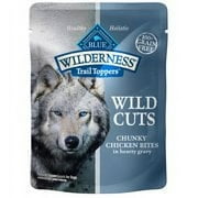 Blue Buffalo Wilderness Trail Toppers Wild Cuts High Protein Grain Free, Natural Wet Dog Food, Chunky Chicken Bites in Hearty Gravy 3-oz pouch (pack of 24)