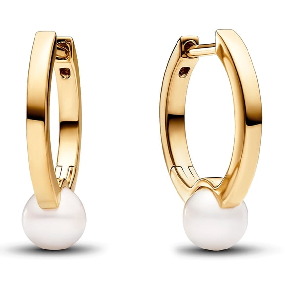 Pandora Treated Freshwater Cultured Pearl Hoop Earrings