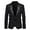 Black, variant on Blazer for Men Men Snowflake Santa Printed Pocket Lapel Button Suit Jacket with Sequin Details for Holidays Mens Jacket Black L