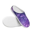 thumbnail image 3 of Disketp Purple Bubble Abstract Art Women's Men's Slippers Plush Slip-On House Slipper for Winter Indoor Soft Cushion Non-slip Fluffy Slides Slippers-13, 3 of 7