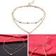 thumbnail image 4 of Collar de cadena multicapa con colgante de corazón de amor, gargantilla de dos capas, regalo para mujer (oro), 4 of 5