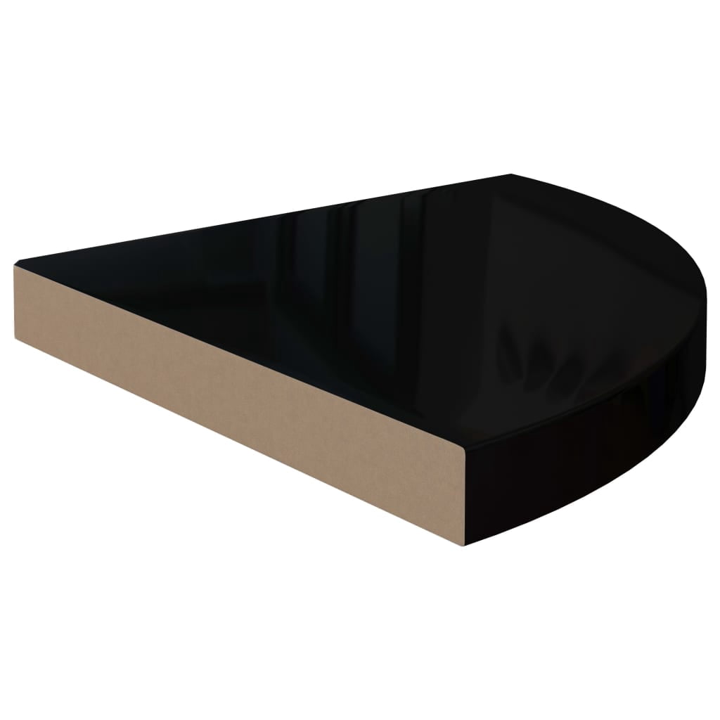 vidaXL Floating Corner Shelf Oak 9.8"x9.8"x1.5" MDF