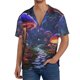 thumbnail image 1 of Fotbe Jungle Path Glowing Mushrooms Camisa Estampada de Manga Corta para Hombre, Casual de Verano, Estilo Playero, Sin Arrugas-Medium, 1 of 5