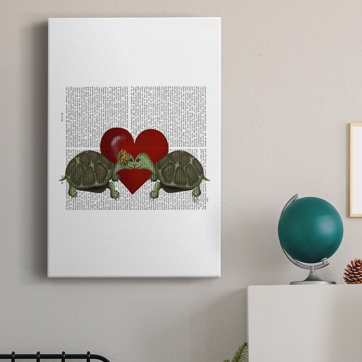 Turtle Kiss Premium Gallery Wrapped Canvas - Ready to Hang