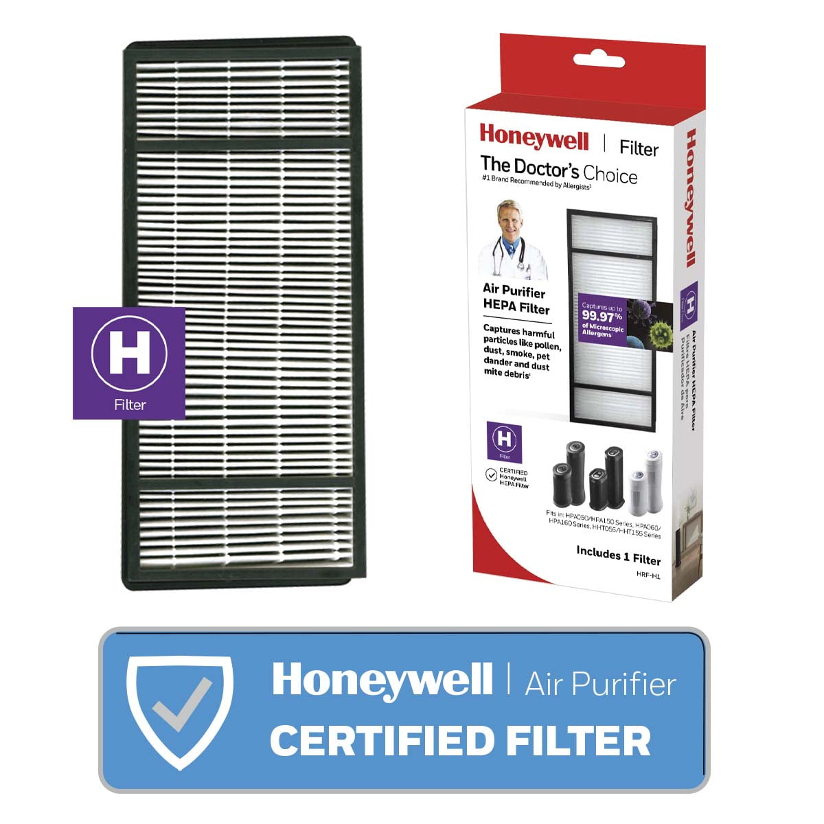 Honeywell HRF-H1 True HEPA H Air Purifier Filter - Walmart.com ...