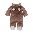 thumbnail image 4 of Newborn Infant Baby Boy Girl Romper Hooded Jumpsuit Bodysuit Outfits Clothes, 4 of 7