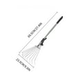 thumbnail image 4 of xaoyunyn Adjustable Lightweight Metal Garden Rake with Retractable Handle,9 Teeth Design for Leaves,Debris Cleaning,and Garden Tool for Easy Storage, 4 of 9