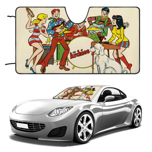 Los Archies Parasol para Parabrisas Delantero Protector Plegable, Visera Solar para Auto Bloquea Rayos UV Mantiene tu Vehículo Fresco140cm*76cm