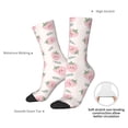 thumbnail image 4 of Bingfone Compression Socks for Women and Men Long Socks for Running Athletic Cycling Nurse- Floral Strawberr, 4 of 6