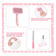 thumbnail image 3 of Cepillos De Baño Para Mascotas Perros Profesional 10 Pzs Kit  Malubero ROSA, 3 of 4