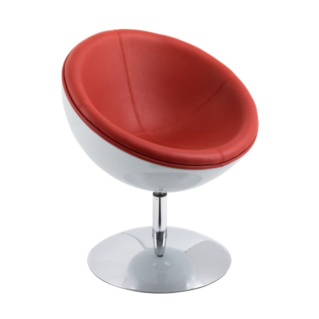 Fauteuil circulaire moderne Mod de CorLiving en cuir reconstitué