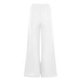 thumbnail image 5 of Riforla Women's Wide Legs Flowing Training Pants Cotton Drawstring Lace Temperament Pants Yoga Body Pants Flared Pants Summer Pants for Women 2024 White L, 5 of 9