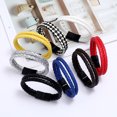thumbnail image 3 of Pulsera de doble círculo trenzada Vintage de tendencia para hombre pulsera de cuero de imitación de moda Simple brillar Hogar, 3 of 5
