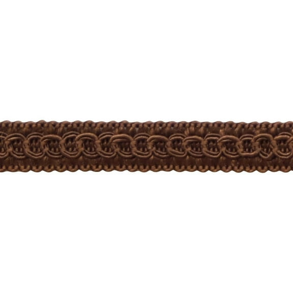 1/2" (1cm) Basic solid Collection Scroll Gimp Braid Trim # 0050SG,, Mocha Brown #D2 (Dark Chocolate Brown) Sold By The Yard (36"/3 ft/0.9m)