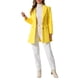 thumbnail image 2 of Abrigo de mujer INSPIRE CHIC de color sólido con solapa muesca, abotonado de una sola fila, abrigo de invierno, amarillo L, 2 of 6