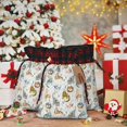thumbnail image 6 of Sikiie Cute Colorful Animal Christmas Gift Bags Drawstring Gift Bags Sacks Drawstring Bag Holiday Linen Xmas Wrapping Bags for Presents Party Gift-Black, 6 of 8