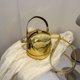 thumbnail image 1 of Bolsos de cubo Mujer Temperamento Bolsos sólidos Patrón de cocodrilo Mujer (Oro), 1 of 8