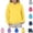 Yellow, variant on YOUYEDIAN Girls Hoodie Fall Winter Casual Loose Hooded Sweatshirt Solid Color Pullover Sweaters