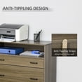 thumbnail image 5 of Vinsetto Lateral File Cabinet with Shelf, 2 Drawer Filing Cabinet for Letter Sized Papers, Print Stand, Charcoal Grey, 5 of 9