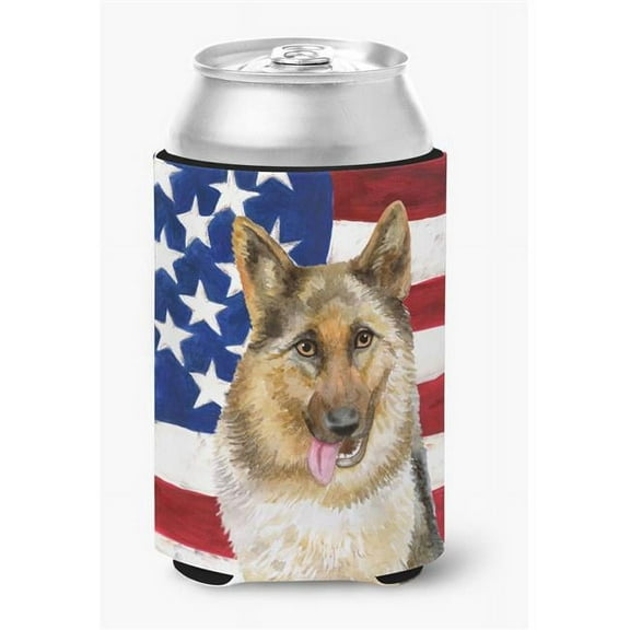German Shepherd Patriotic Can or Bottle Hugger