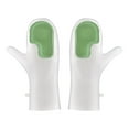 thumbnail image 2 of Guantes de silicona impermeables para lavar platos con cerdas de fregado | Guantes de cocina gruesos y antideslizantes para mujer | Amarillo, verde y rosa, 2 of 6