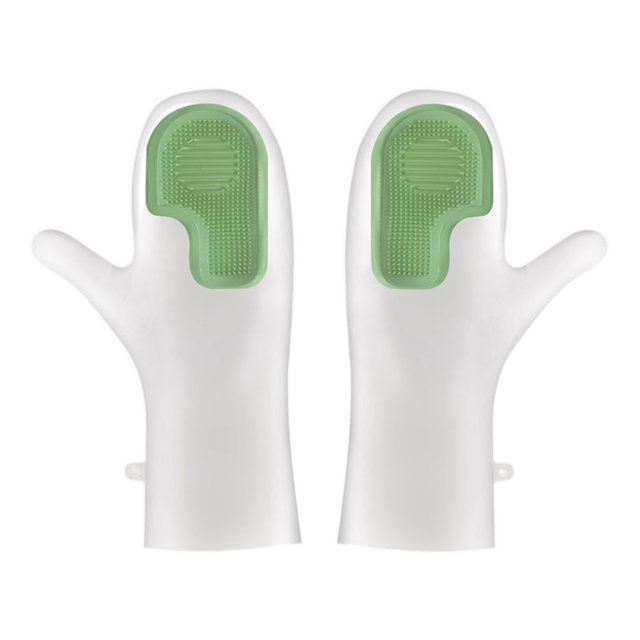 Guantes de Trabajo con Agarre Lavavajillas de Silicona Impermeable, Guantes de Limpieza de Cocina de Mujeres, Guantes Espesados Y Antideslizantes a Prueba de Agua