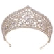 thumbnail image 2 of Tiara de corona para novia, diadema, corona de novia, tocados para fiestas, accesorios de fotografía Dorado, 2 of 9