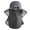 Dark Grey, variant on Weflink Solar Power Fan Hat With 3 Speed Fan Rechargeable Battery Face Neck Cover Hat
