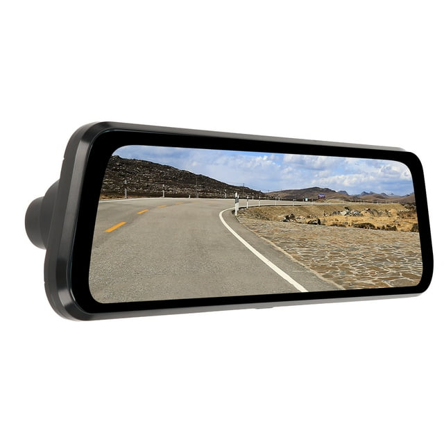 9in Rear View Mirror Car Recorder, HD Night Vision, Connect, Voice Control Dash Cam for Car with Front and Rear Recording