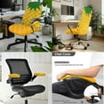thumbnail image 2 of SCRAWLGOD Pineapple Print Yellow 3 PCS Stretchable Office Chair Cover with Arm Slipcovers Comfy Anti-Slip Gaming Chair Protector Crease Resistant Rotating Chair Covers, L, 2 of 7