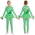 thumbnail image 2 of iiniim Kids Girls Dance Unitard Long Sleeve Gymnastics Leotard Full Body Ballerina Christmas Jumpsuit Green 12, 2 of 7