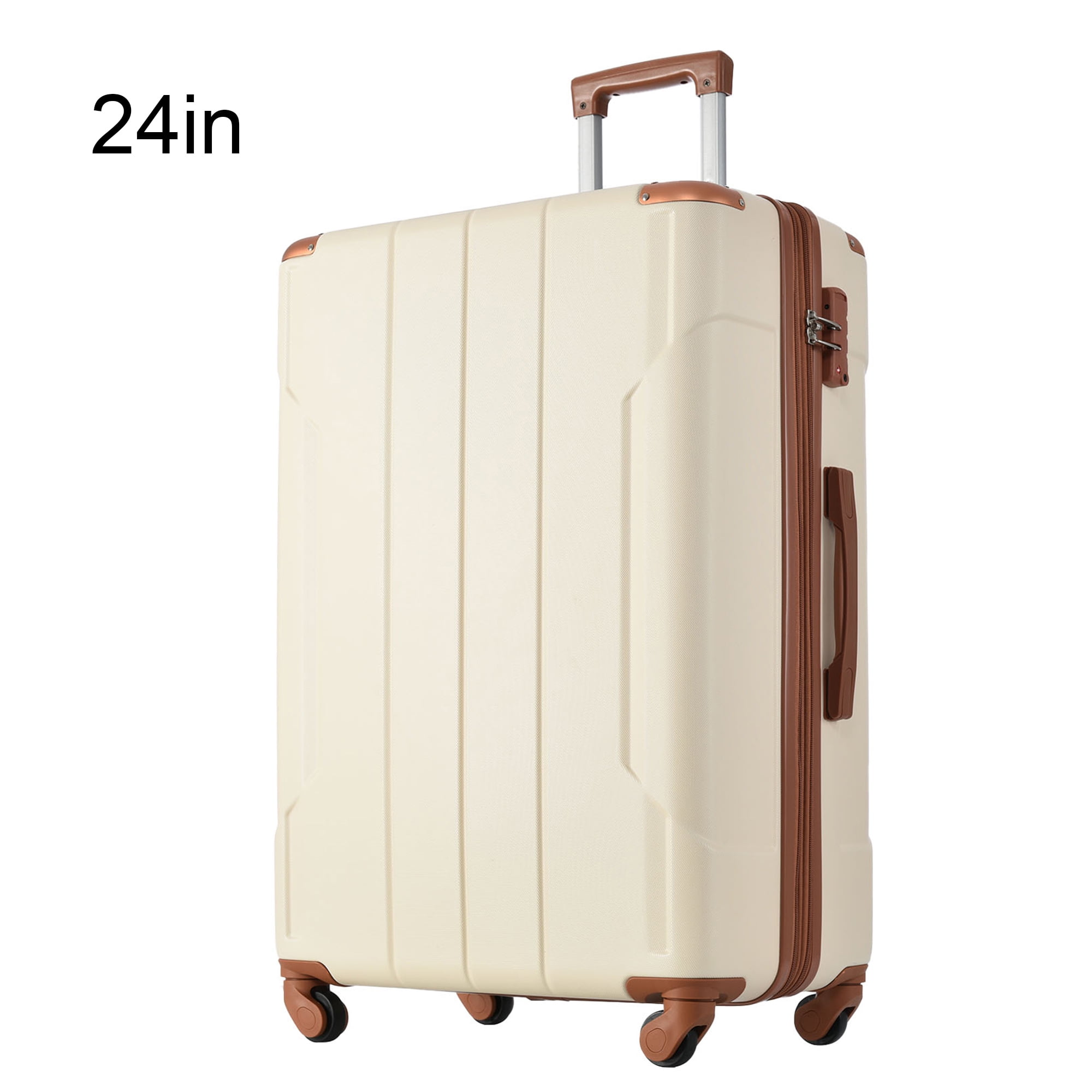 Carry on Luggage 24 inch, ABS+PC Lightweight 65L Capacity Hardshell Suitcase with TSA Lock & Wheels for Travel Trip