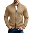 thumbnail image 2 of Miqool Mens Full Zip Sweatshirt Stand Collar Casual Long Sleeve Lightweight Soft Outerwear Jacket with Pockets, 2 of 9