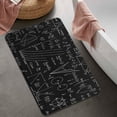 thumbnail image 2 of Math Equations Symbols Black Pattern Bathroom Rugs Mat,Non Slip Microfiber Bathroom Rug,Rubber Backing,Soft Bathroom Mats for Bathroom Floor,Tub and Shower,20x32in(50x80cm), 2 of 5