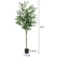 thumbnail image 4 of Simzone Artificial Olive Tree 6 Feet Tall Artificial Tree Indoor Outdoor Faux Olive Tree, Potted Silk Plants for Modern Home Office Living Room Porch Decor, 4 of 7