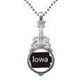 thumbnail image 1 of Iowa Estados Unidos usa mapa silueta Colgante Joyería Música Guitarra Torque Star Moon Unbranded M, 1 of 3