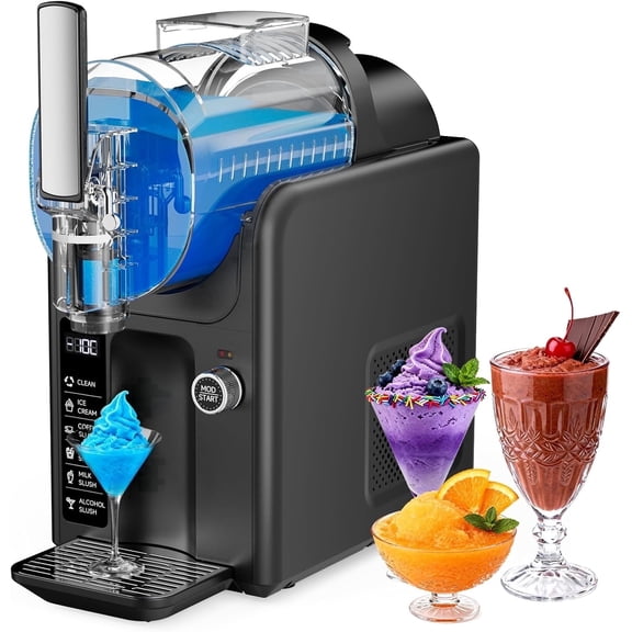 XUTUMM home Slushy Machine, 85oz Frozen Drink Maker with 5 Presets & Auto-Clean, No Ice Needed, Quiet LED Display for Margaritas, Milkshakes, Frappés