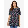 thumbnail image 4 of Woman Within Plus Size Perfect Printed Short-Sleeve Boatneck Tunic, 4 of 6