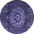 thumbnail image 1 of Ahgly Company Machine Washable Indoor Round Persian Blue Traditional Area Rugs, 4' Round, 1 of 4