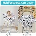 thumbnail image 4 of Shopping Cart Cover for Baby 2-in-42 High Chair Cover with Safety Harness Multifunctional Grey Pattern Cart Covers for Babies Soft Padded Grocery Cart Cover for Baby Boy Girl, 4 of 4