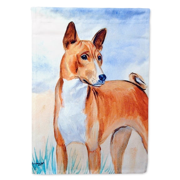 Carolines Treasures 7223-FLAG-PARENT Red Basenji Flag  multicolor
