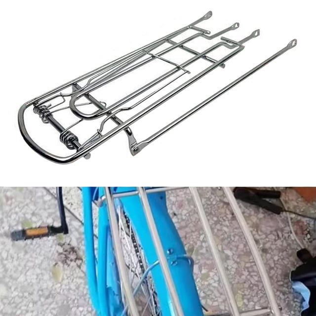 DYNWAVECA Bike Rear Mount Rack Universal Riding Equipment Steel Lightweight Easy to Install Child Carrier Bikes Rack Bike Cargo Carrier 24 inch