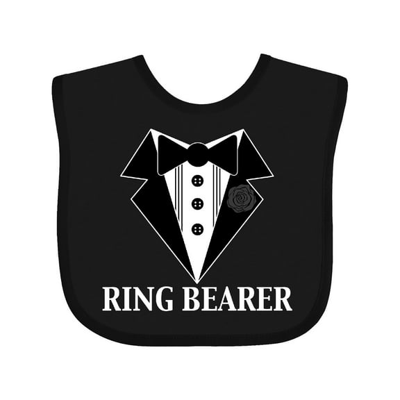 Inktastic Tuxedo Ring Bearer Boys Baby Bib