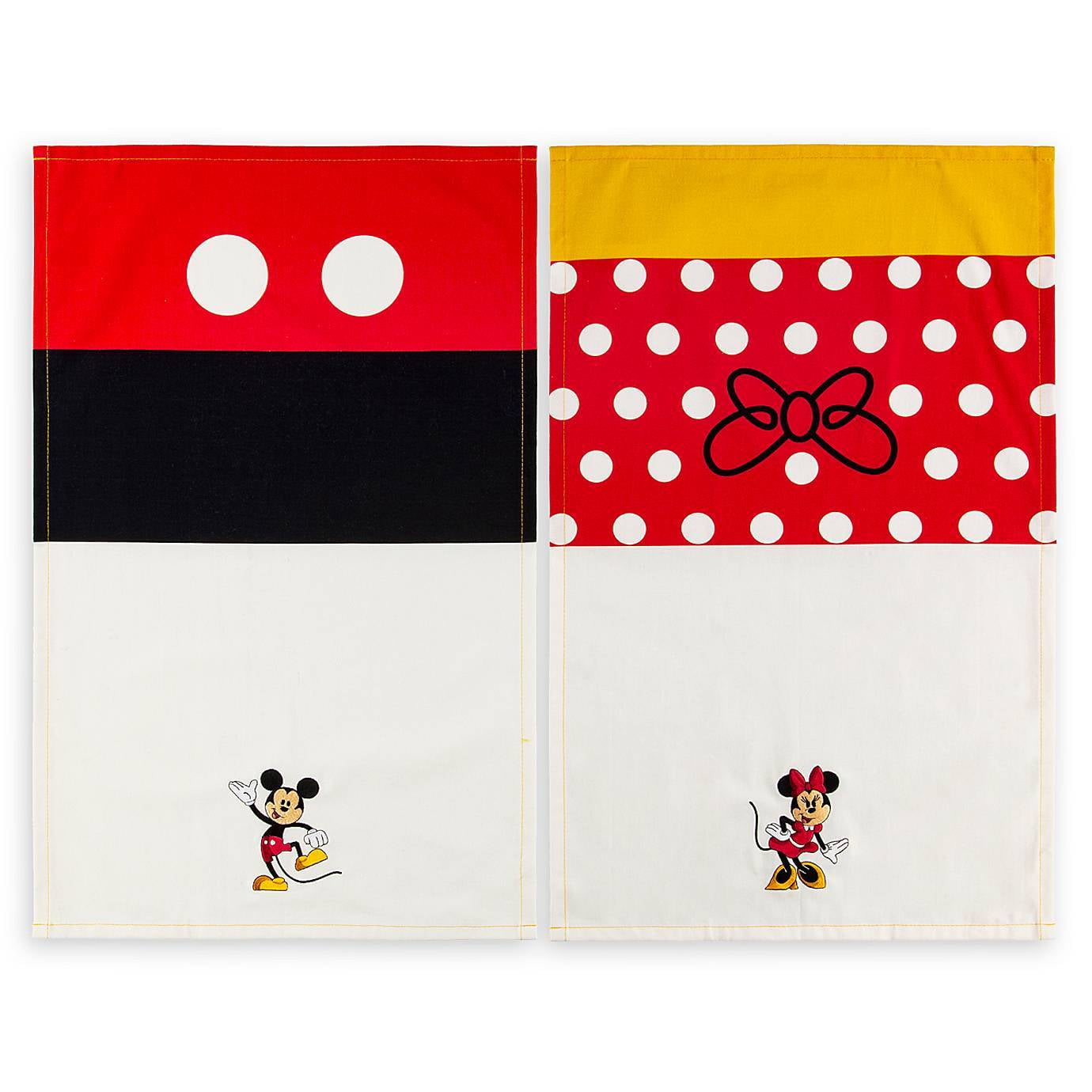 Disney Parks Ink and Paint Sketch Characters Set Of 2 Kitchen Dish Towels NEW