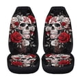 thumbnail image 5 of XYZCANDO Skull Rose Car Accessories for Woman Breathable Car Seat Covers Easy Install Thin, for Auto Truck SUV, 5 of 10