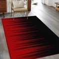 thumbnail image 3 of Rectangle Area Rugs 3 x 5 Ft, Dark Red Black Ombre Non-Slip Residential Carpet, Modern Abstract Art Striped Gradient Indoor Crawling Mats Runner Rugs for Living Room/Dining Room/Bedroom, 3 of 9