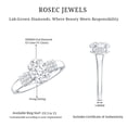 thumbnail image 5 of Rosec Jewels Lab Grown Diamond Oval Engagement Ring - Designer Ring for Women (6X8 mm, 1 Carat), 10K White Gold, US 5.50, 5 of 6