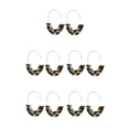 thumbnail image 1 of Qarigey 1 par de pendientes en forma de U con estampado de leopardo, colgantes de oreja, joyería de moda elegante, suministros para fiestas para chicas marrón azul oscuro 5piezas Qarigey CBP234479, 1 of 1